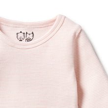Load image into Gallery viewer, Organic Stripe Rib Long Sleeved Top Cantaloupe
