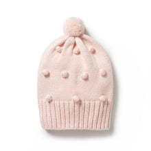 Load image into Gallery viewer, Pink Knitted Bauble Hat
