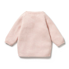 Load image into Gallery viewer, Pink Knitted Pointelle Kimono Cardigan
