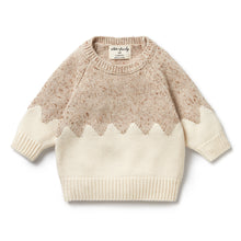 Load image into Gallery viewer, Almond Fleck Knitted Jacquard Jumper
