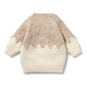 Almond Fleck Knitted Jacquard Jumper