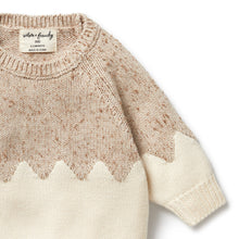 Load image into Gallery viewer, Almond Fleck Knitted Jacquard Jumper
