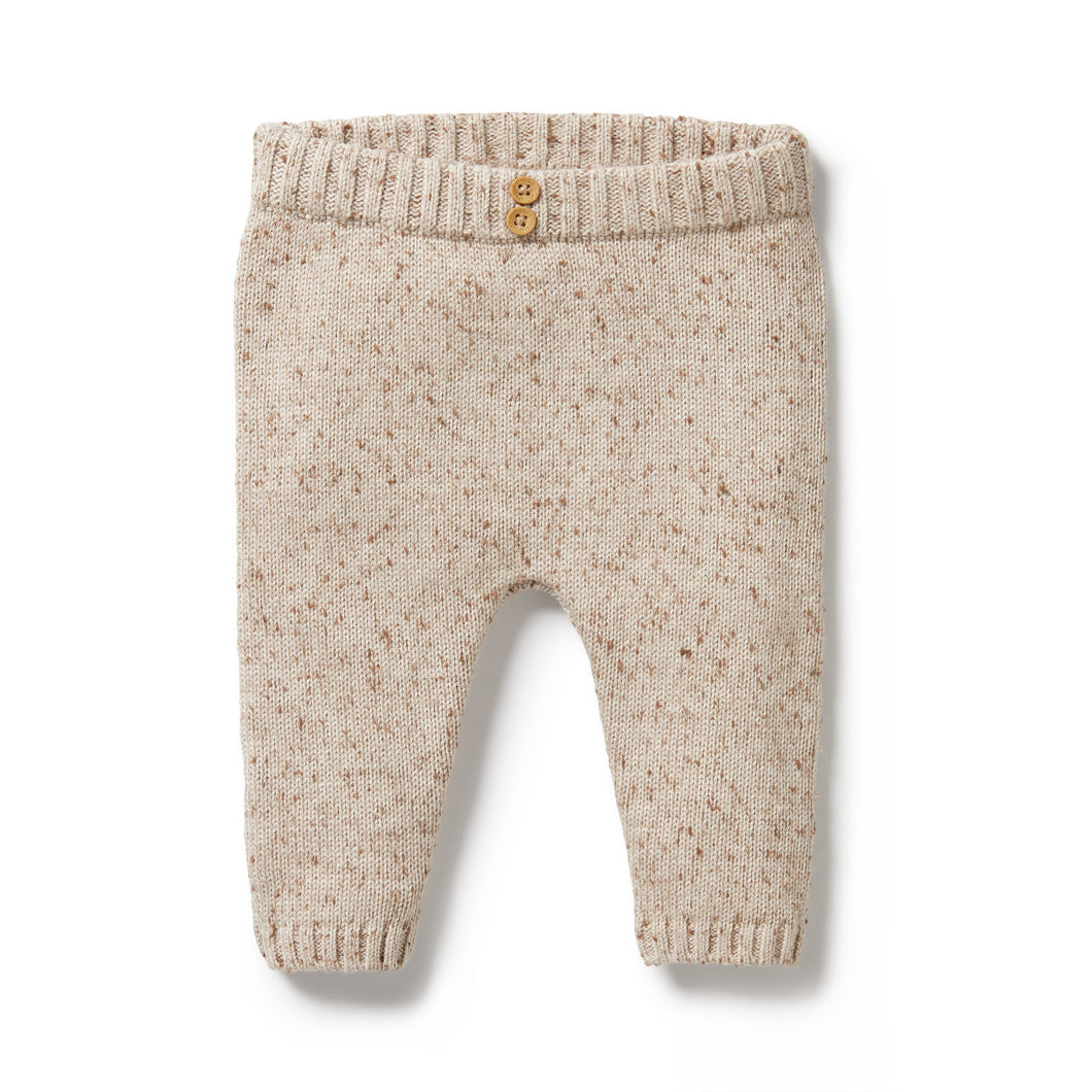 Almond Fleck Knitted Legging