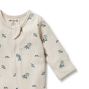 Little Olive Organic Waffle Zipsuit
