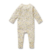 Load image into Gallery viewer, Bella Floral Organic Zipsuit with Feet

