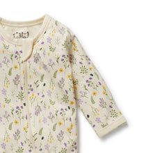 Load image into Gallery viewer, Bella Floral Organic Zipsuit with Feet
