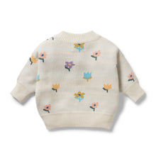 Load image into Gallery viewer, Flower Pop Organic Knitted Jacquard Jumper
