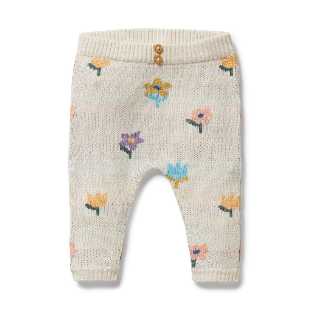 Flower Pop Organic Knitted Jacquard Legging