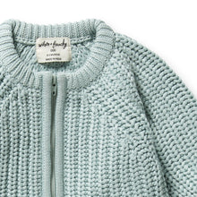 Load image into Gallery viewer, Duck Egg Organic Knitted Growsuit
