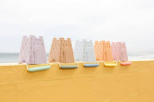 Load image into Gallery viewer, Clovelly castle bucket - new silicone castle-shaped bucket: Yellow with orange handle
