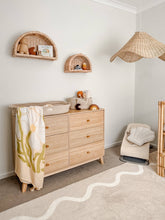 Load image into Gallery viewer, Organic Muslin Swaddle - Fleur Warm Oat: Fleur - Warm Oat
