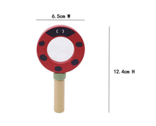 Load image into Gallery viewer, Wooden Magnifying Glass-Bee, Frog and Ladybug

