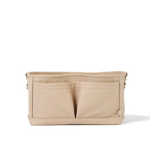 Load image into Gallery viewer, Dimple Faux Leather Stroller Organiser/Pram Caddy - Oat
