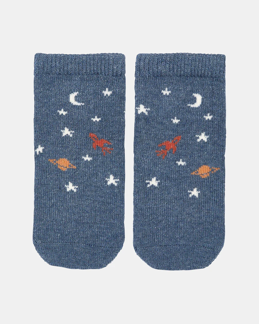 Organic Baby Socks Jacquard Space Race