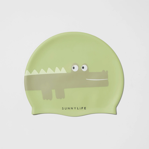 Kids Swimming Cap Cookie The Croc Light Khaki