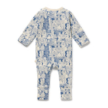 Load image into Gallery viewer, Woodland Adventures Organic Zipsuit with Feet
