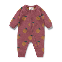 Load image into Gallery viewer, Clementine Organic Knitted Jacquard Growsuit
