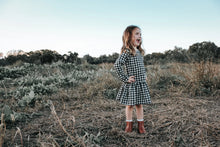 Load image into Gallery viewer, Girls Frankie Dress - Black Check

