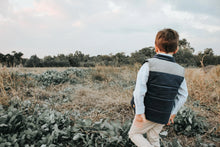Load image into Gallery viewer, Boys Cooper Puffer Vest - Navy Corduroy
