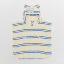 Load image into Gallery viewer, Kids Character Hooded Towel Sammy the Seagull Blue Stripe
