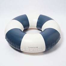 Load image into Gallery viewer, Tube Pool Ring Navy Stripe
