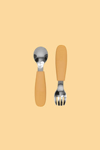 Silicone Cutlery Set - Tan