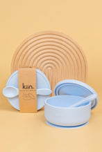 Load image into Gallery viewer, Silicone Suction Bowl with lid + Spoon Set - Pastel Sky
