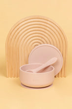 Load image into Gallery viewer, Silicone Suction Bowl with lid + Spoon Set - Blossom
