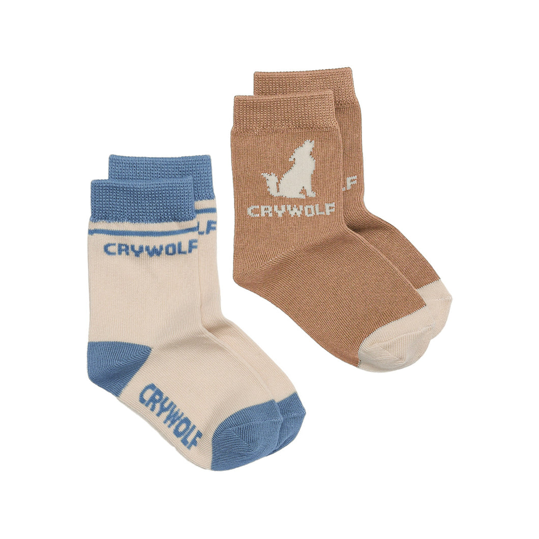 SOCK 2-PACK Tan/Southern Blue