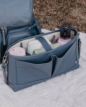 Load image into Gallery viewer, Signature Pram Caddy - Stone Blue Faux Leather
