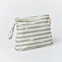 Load image into Gallery viewer, Kids Wet Bag Sammy the Seagull Green Stripe
