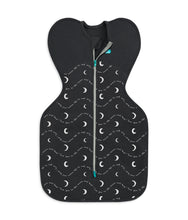 Load image into Gallery viewer, Swaddle Up 1.5T Stretch Cotton Fleece Moon And Back Charcoal
