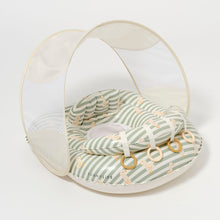 Load image into Gallery viewer, Interactive Baby Float Duck Sage Stripe
