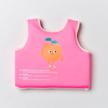 Load image into Gallery viewer, Kids Swim Vest 3-6 Poppy the Peach Neon Pink
