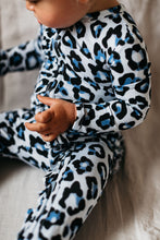 Load image into Gallery viewer, Romper- Ruffled Blue Leopard
