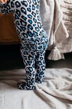 Load image into Gallery viewer, Romper- Ruffled Blue Leopard
