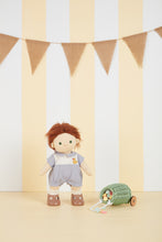 Load image into Gallery viewer, Dinkum Doll Cotton Ducky Romper - Cornflower Blue
