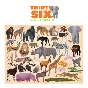 36 Animal Puzzle 100 pc - Wild Animals
