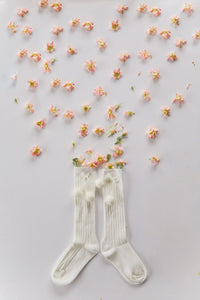 Pom Pom Socks Cream
