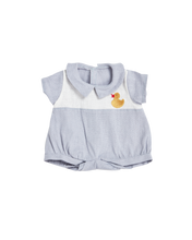Load image into Gallery viewer, Dinkum Doll Cotton Ducky Romper - Cornflower Blue
