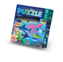 Load image into Gallery viewer, Foil Puzzle 60 pc - Shimmering Shark

