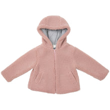 Load image into Gallery viewer, Unicorns &amp; Rainbows Lined Sherpa Zip Jacket - Pink
