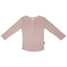 Load image into Gallery viewer, Cotton Modal Henley Top Dusty Pink
