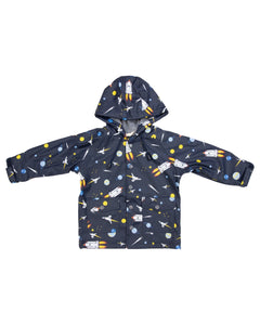 Space Rocket Raincoat - Navy