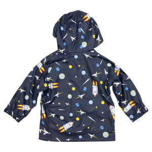 Space Rocket Raincoat - Navy