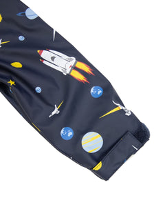 Space Rocket Raincoat - Navy