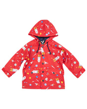 Load image into Gallery viewer, Space Rocket Raincoat - Red
