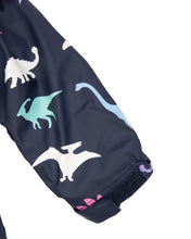 Load image into Gallery viewer, Girl Dinosaur Colour Change Raincoat - Navy
