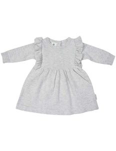 Warratah Knit Dress with Ruffle | Grey