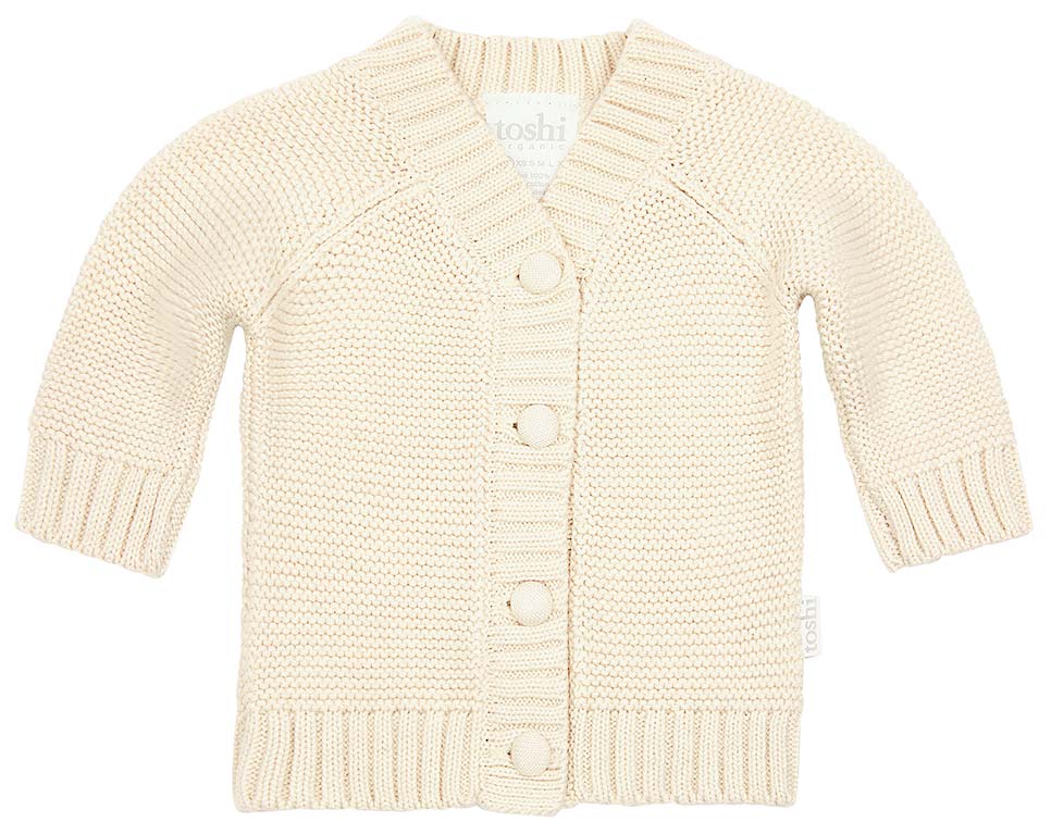 Organic Cardigan Andy - Feather